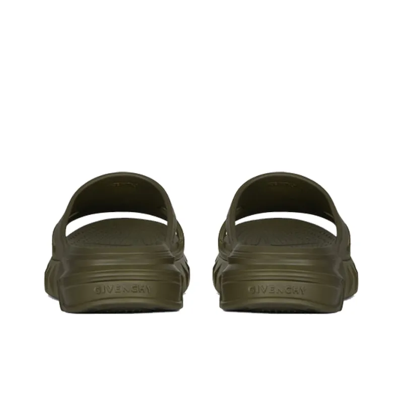 GIVENCHY Marshmallow Slip-Resistant Slide Slippers Men's Olive Green-4