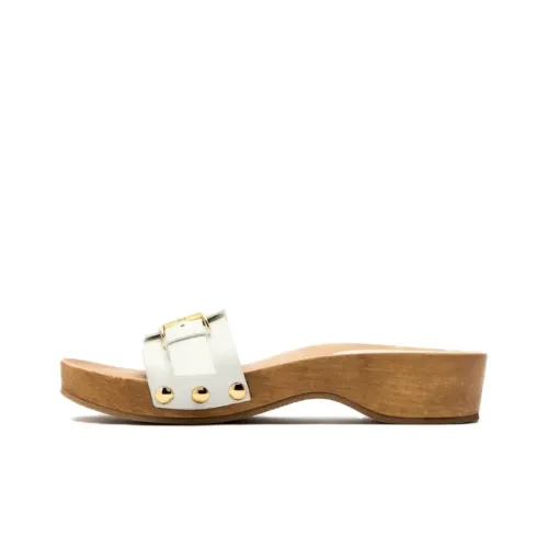 ZARA Rubber Sole Quiet Slide Slippers Women's White