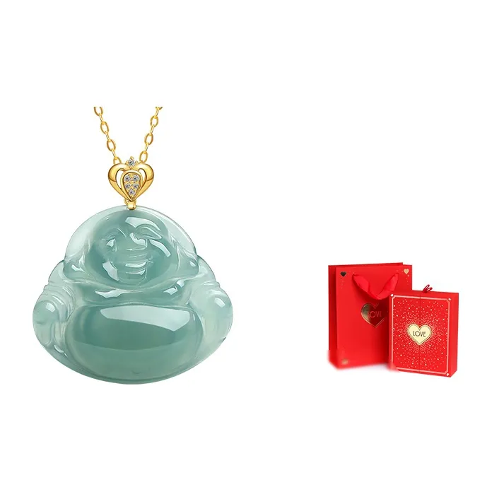 With The Heart Of The Jade Ice Glutinous Necklaces Women's-8