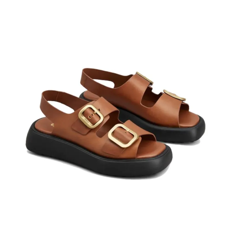 TOD'S Double-buckle Leather Sandals-2
