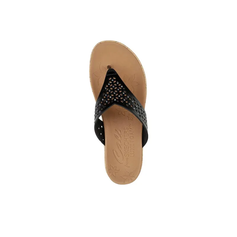 Skechers Cali Beverlee Rubber Sole Slide Slippers Women's Black-3