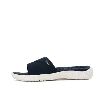 Crocs Reviva Lightweight Cozy Flat Casual Deep Blue Slippers Women's