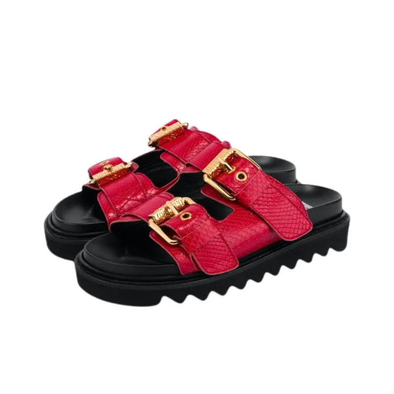 MOSCHINO Slide Slippers Women's Red-2