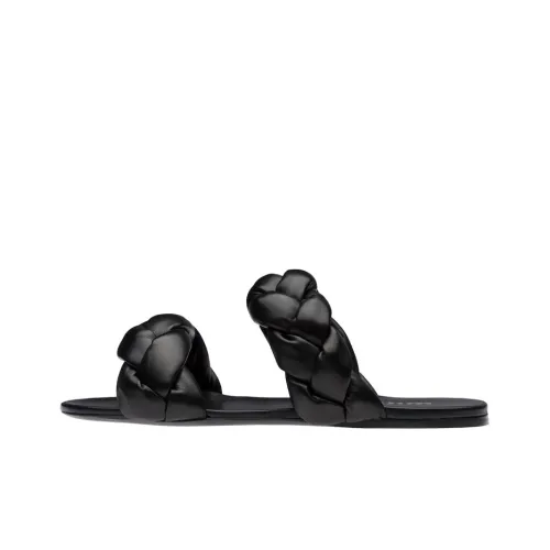 MIU MIU Slide Slippers Women's Black