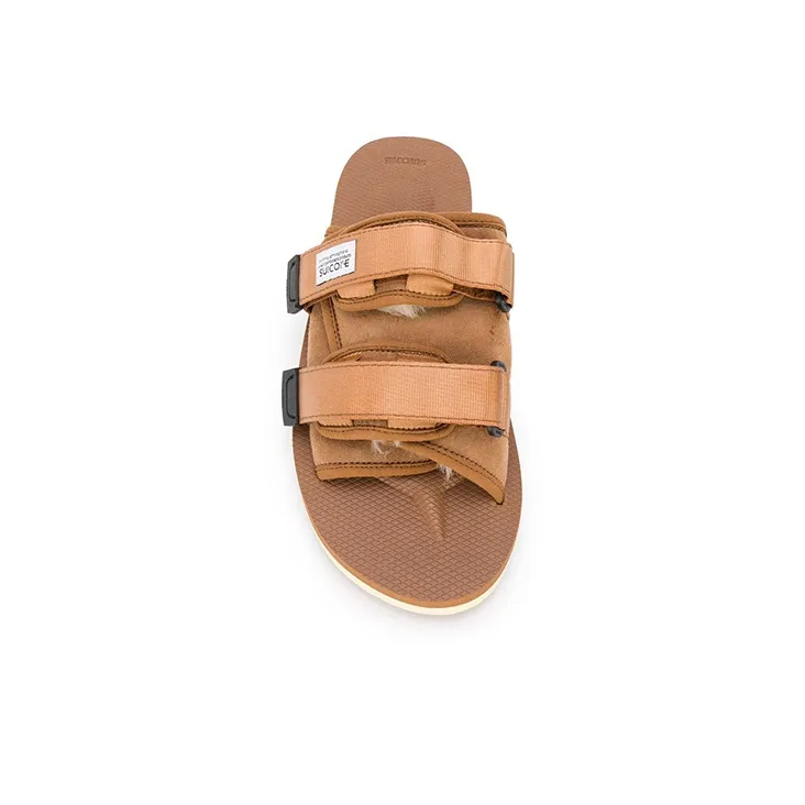 Suicoke Slide Slippers Men Brown-3
