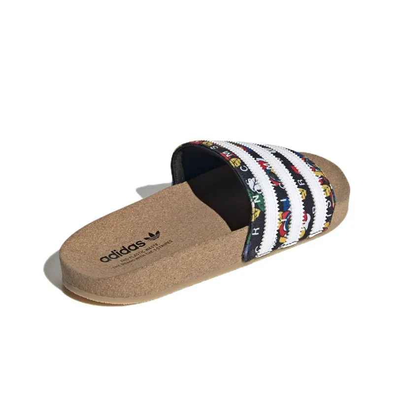 Adidas Rich Mnisi Adilette 'Core Black /Cloud White/Supplier Colour' Slides Women's-3