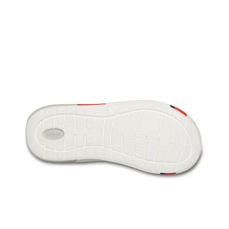 Crocs LiteRide Colorblock Slides 'White Red'-6