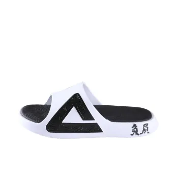 IDX x PEAK Tai Ji1.0 Quiet Slip Resistant Abrasion Resistant Slide Slippers Men's White Black