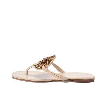 TORY BURCH Miller Slip Resistant Flip Flops Women's Cream White