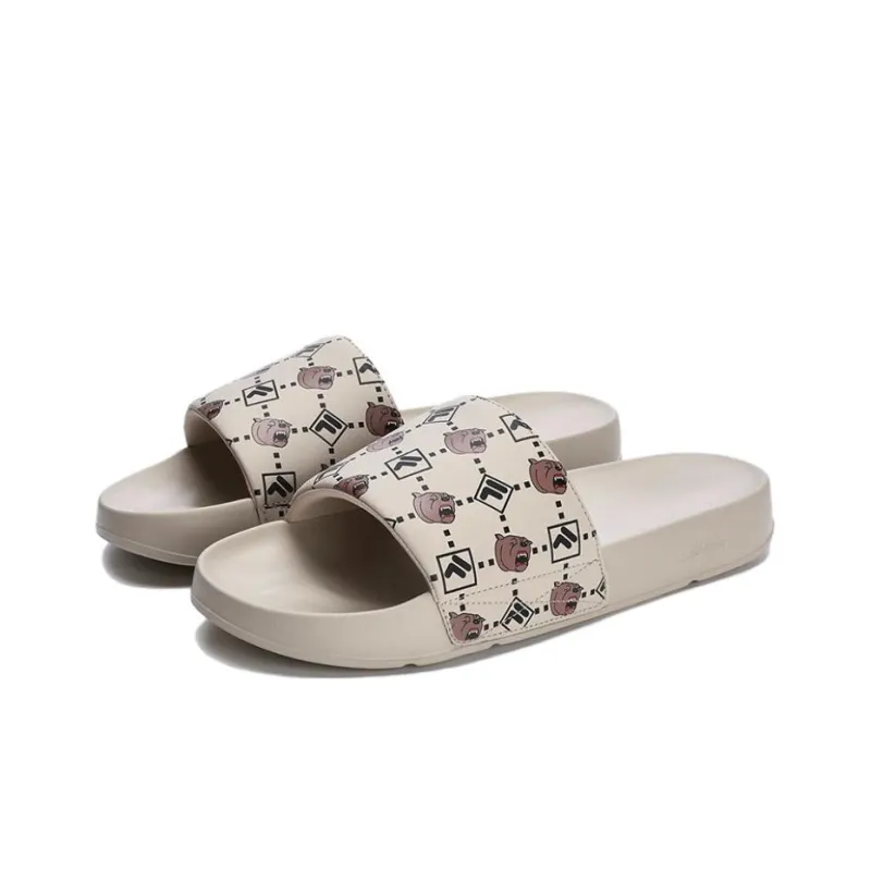 FILA Online Exclusive Drifter Slippers 'Beige Black'-2