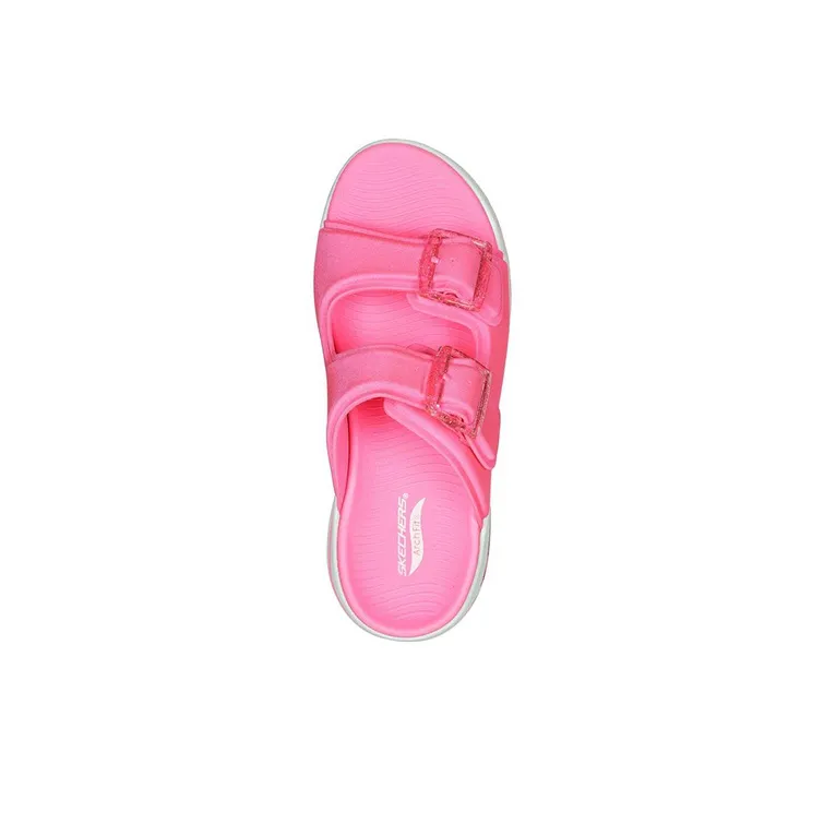 Skechers Go Walk Arch Fit Rubber Sole Quick Dry Slide Slippers Women's Pink-2