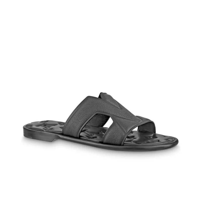 LOUIS VUITTON Oasis Odor Resistant Slide Slippers Men's Black-1