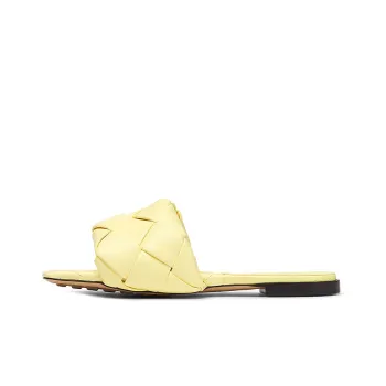 Bottega Veneta Lido Slide Slippers Women's Yellow