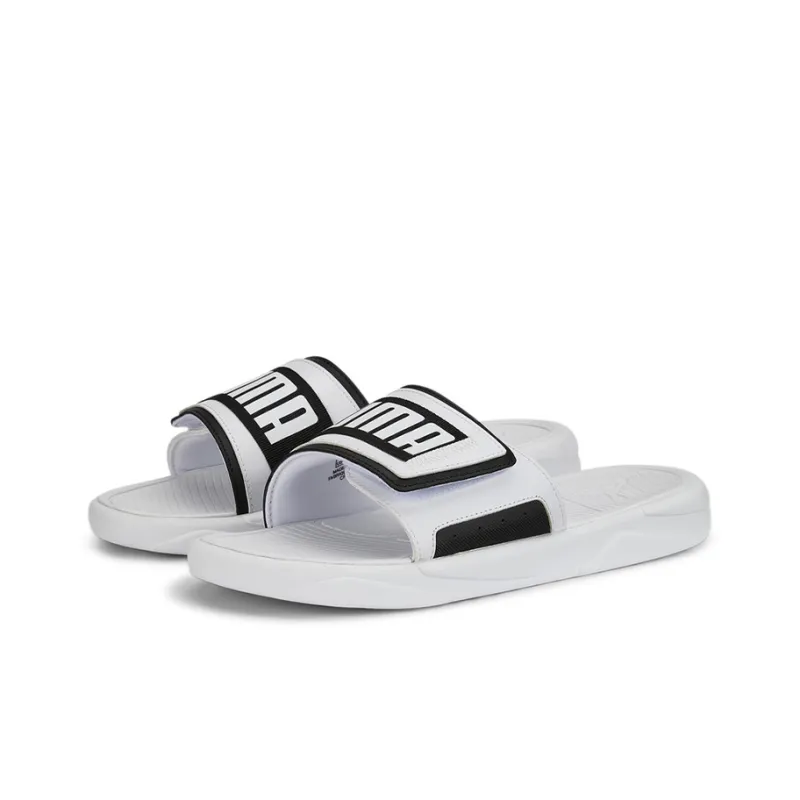 PUMA Royalcat Rubber Sole Slip Resistant Slide Slippers Unisex White Black-2