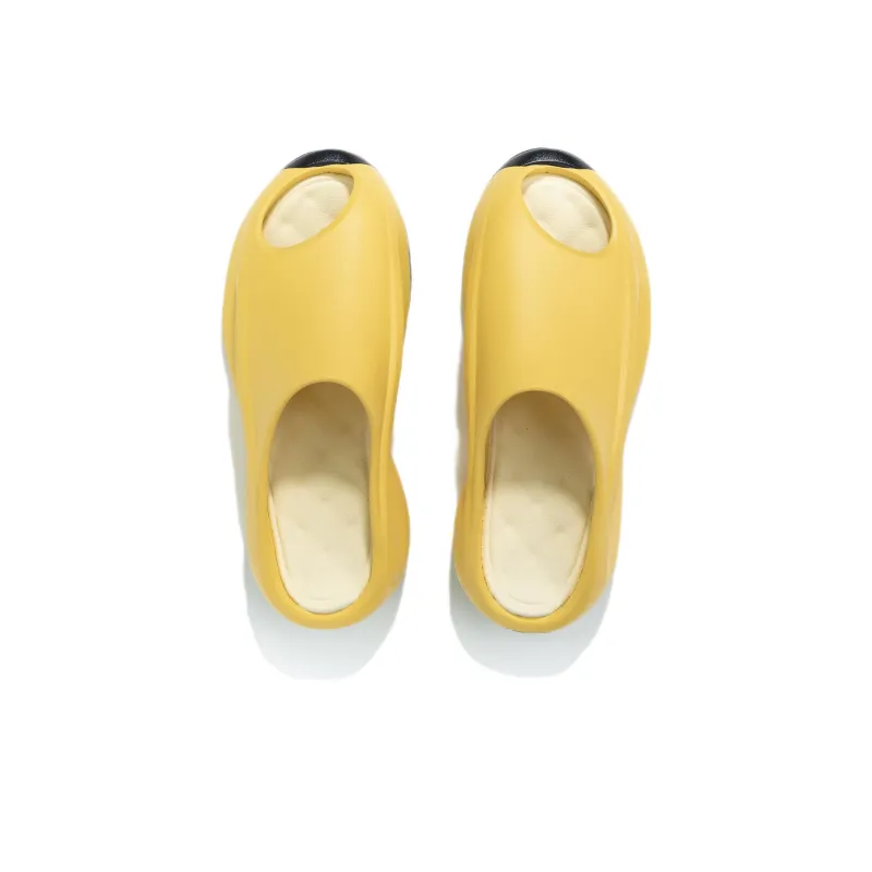 LiNing Quiet Abrasion-Resistant Slide Slippers Men's Creamy Yellow Bored Monkey Special Edition Bored Banana Friend-3