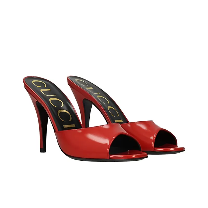GUCCI Slide Slippers Women's Red-2