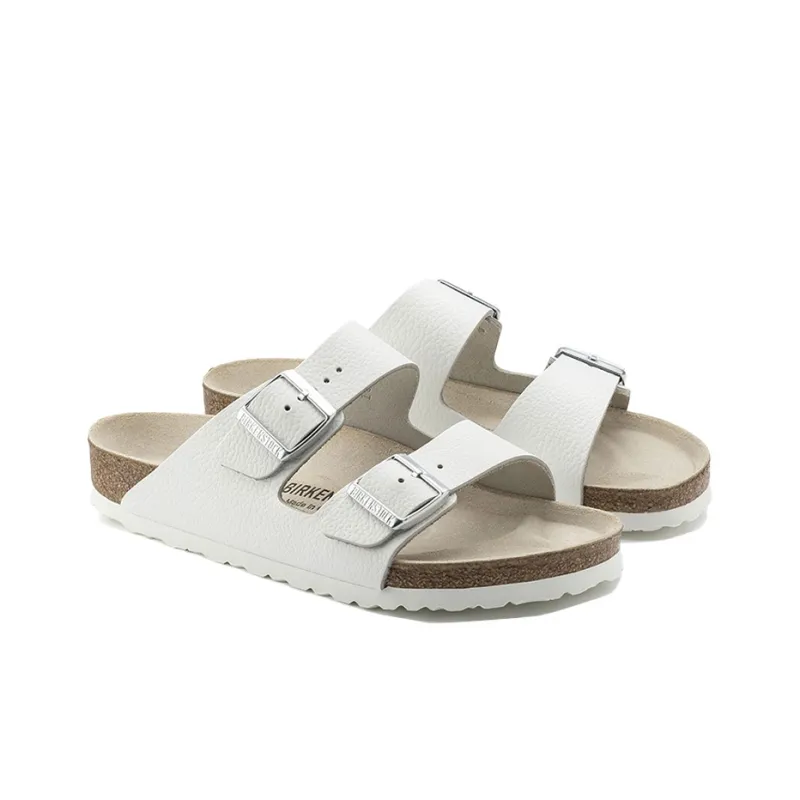 Birkenstock Arizona Natural Leather Narrow Fit 'White'-3