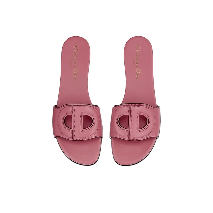 DIOR D-Club Slide Slippers Women's Pastel Pink-4
