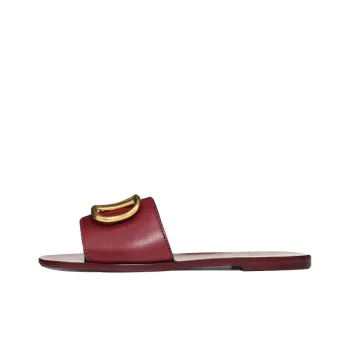 Valentino VLogo Signature Slide Slippers Women's Cherry Red