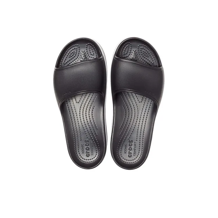 Crocs Crocband Platform Slides 'Black Grey White'-4