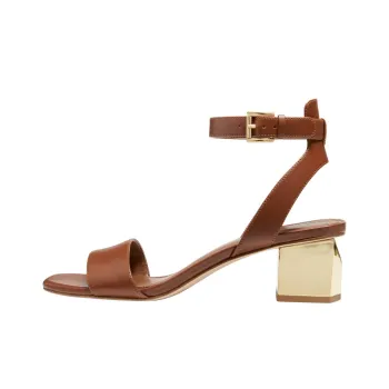 MICHAEL KORS MK Petra Strap Sandals Women's Leather Brown