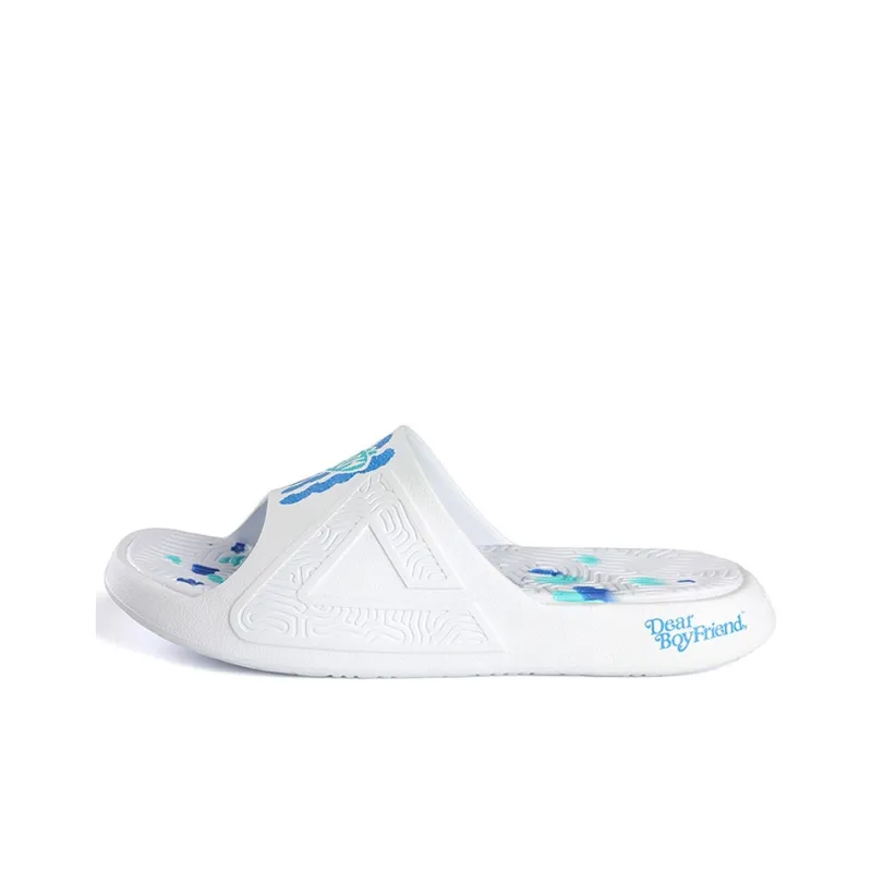 XIAOLANGPING x PEAK Rubber Sole Slide Slippers Men's Blue White-0