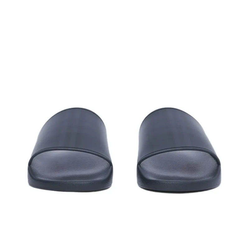 Burberry Embossed Logo Slides Dark Blue-2
