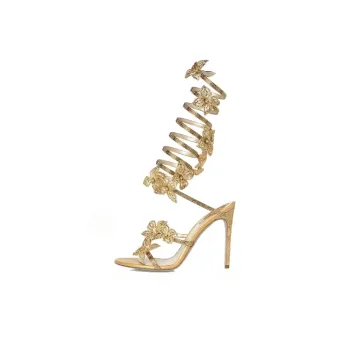 RENE CAOVILLA One Strap Sandals Women's Gold