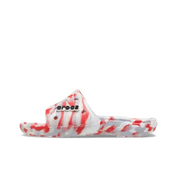 Crocs Classic Clog Marble Beach Unisex Red White Slippers 'Red White'