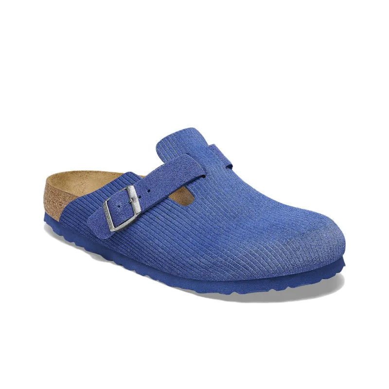 Birkenstock Boston Embossed Corduroy Suede Indigo-1