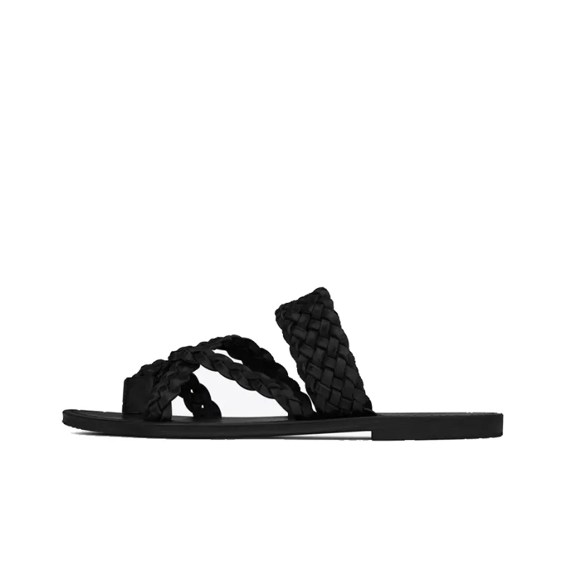 SAINT LAURENT Neil Slide Slippers Men's Black-0
