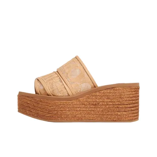 Chloé Woody Slide Slippers Women's Beige