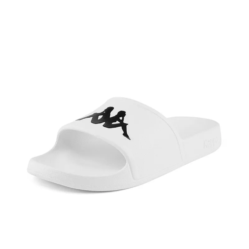 Kappa Slide Slippers Unisex White Black-1
