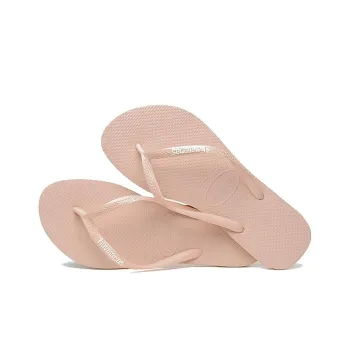 Havaianas Slim Logo Pop up Stylish Sandals Unisex Light Pink