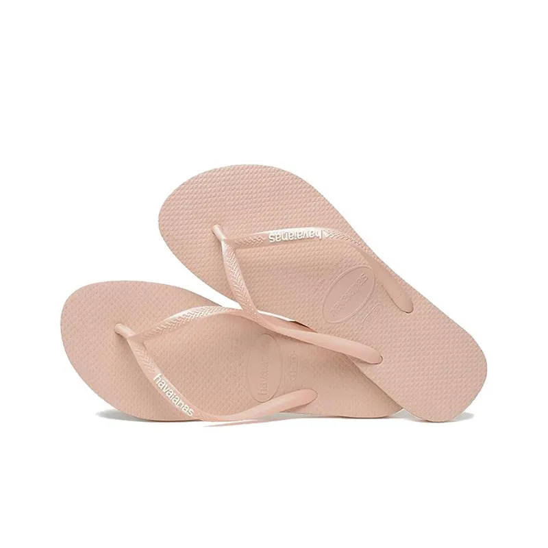 Havaianas Slim Logo Pop up Stylish Sandals Unisex Light Pink-0