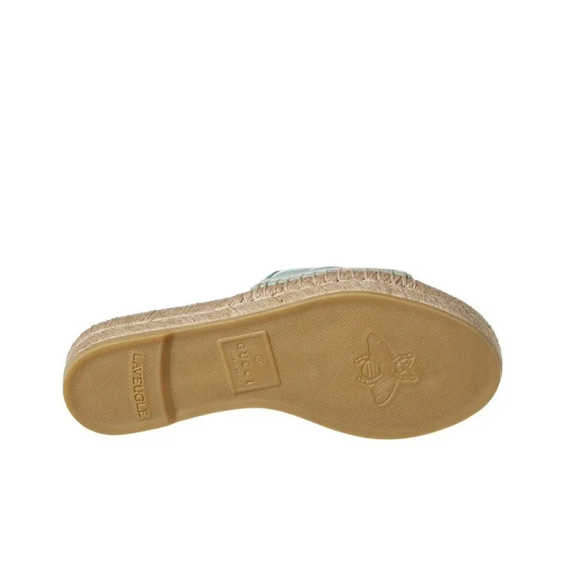 GUCCI Odor Resistant Slide Slippers Women's Mint Green-3