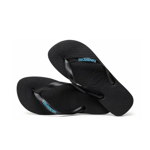Havaianas Logo Filete Stylish Sandals Unisex Black Blue
