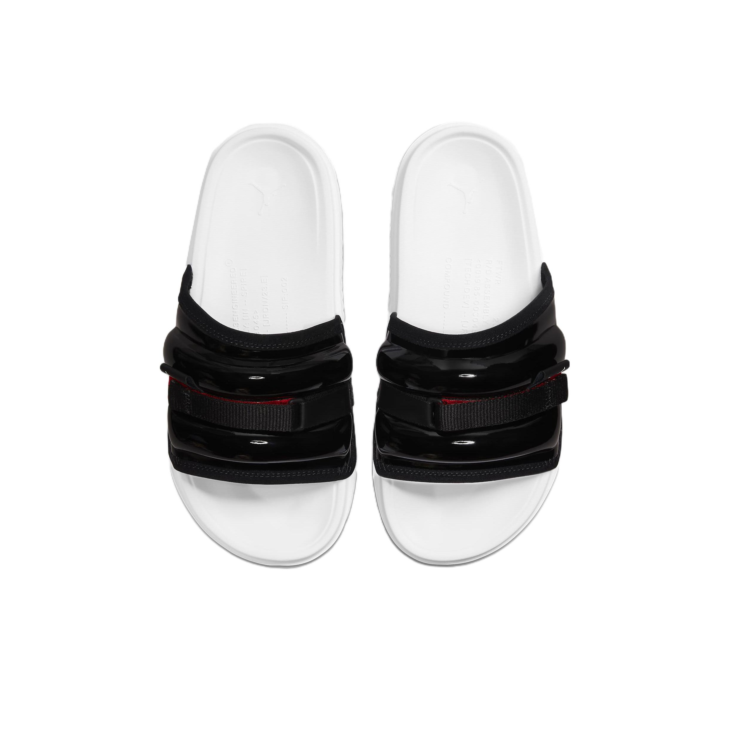 JORDAN Super Play Slide Slippers Men Black White Red US M 9
