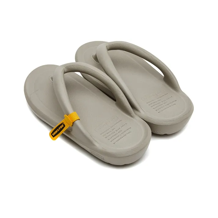 TAW&TOE Abrasion Resistant Flip Flops Unisex Lime Gray-2