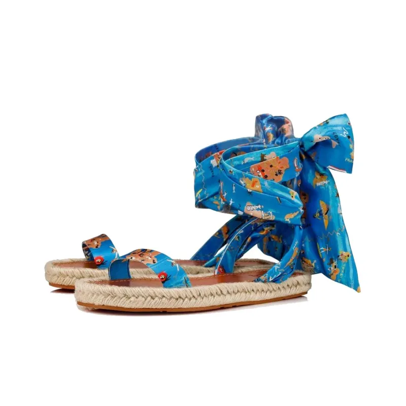 CL LUBOTING Strap Sandals Women's Blue-2