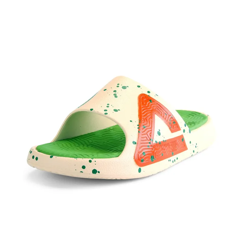 PEAK Quiet Slide Slippers Men's Beige Yellow Fruit Green-2