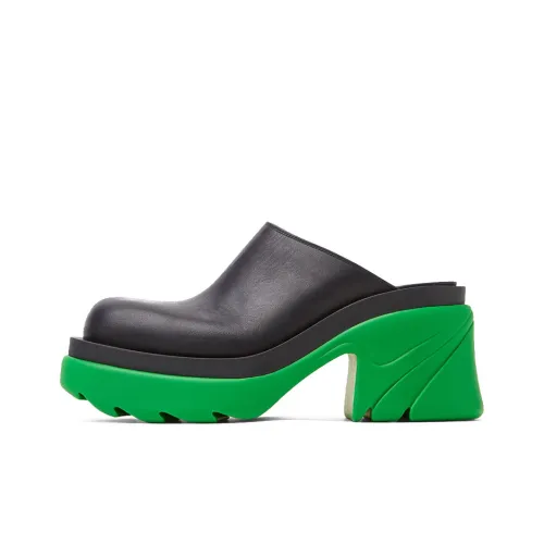 Bottega Veneta Flash Mule Black Green Women's