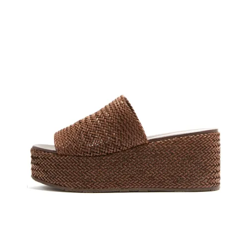 Casadei Interwoven Platform Wedge Sandals