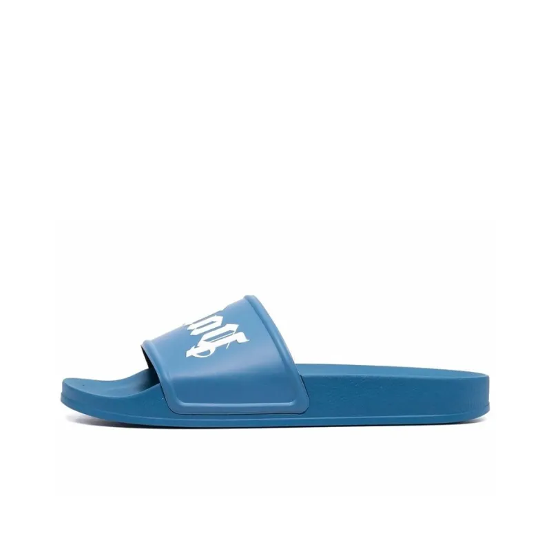PALM ANGELS Pool Slides Sky Blue White-0