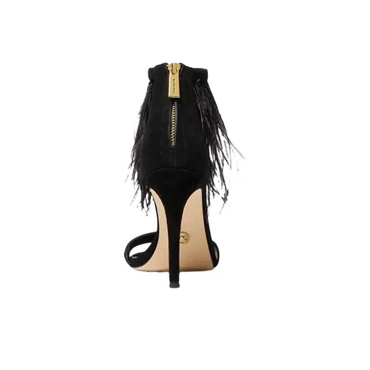 MICHAEL KORS Meena 110mm Feather-embellished Sandals Women's-4