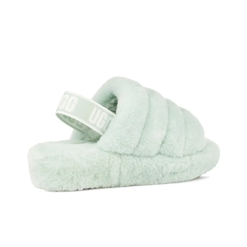 UGG FLUFF YEAH Slide Stylish Sandals Women's Mint-4