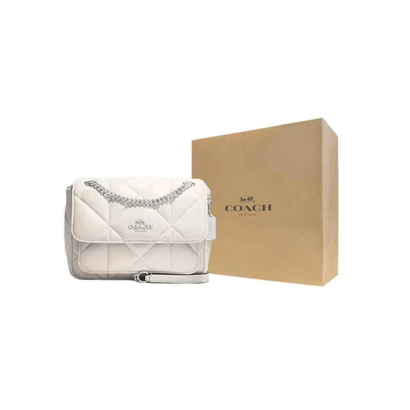 COACH Klare Sheepskin With Cow Leather Cloud Bag Shoulder Bag Crossbody Bag Medium Size Women's White-6