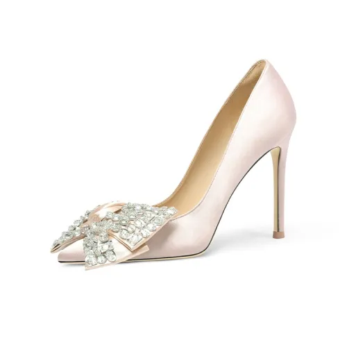 Lily Wei High Heels Women's Champagne Pink