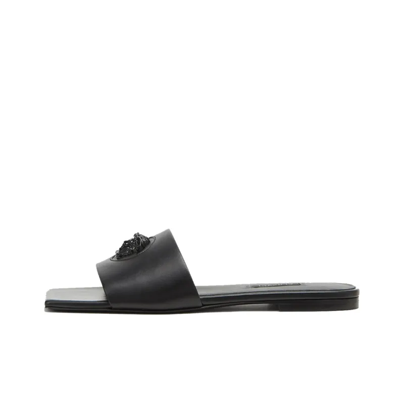 VERSACE La Medusa Slide Slippers Women's Black-0