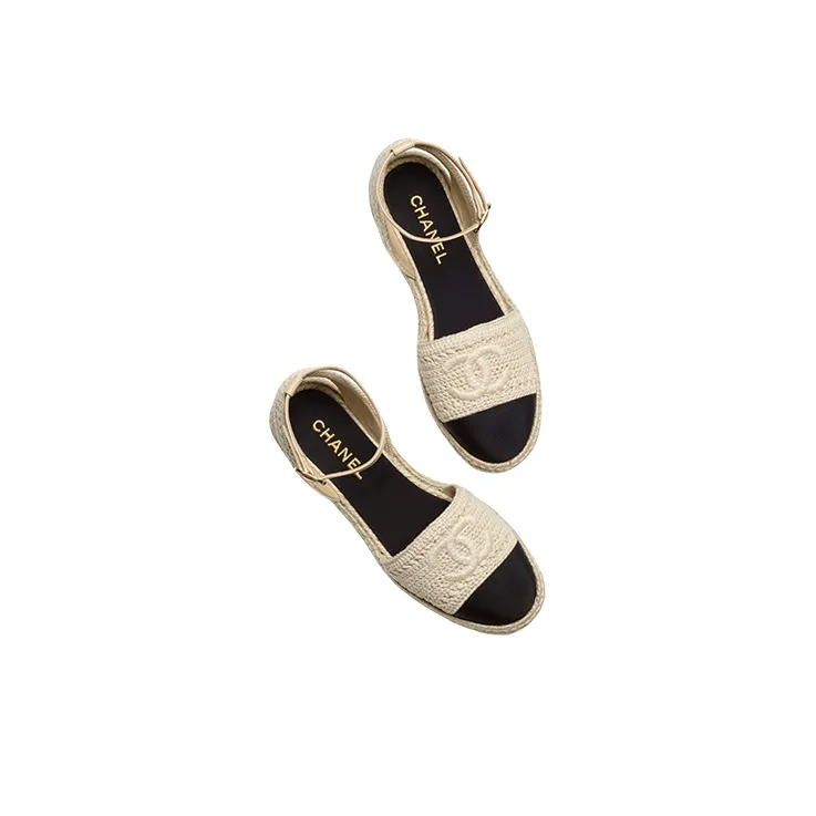 CHANEL Casual Single Shoes Women's Beige-3